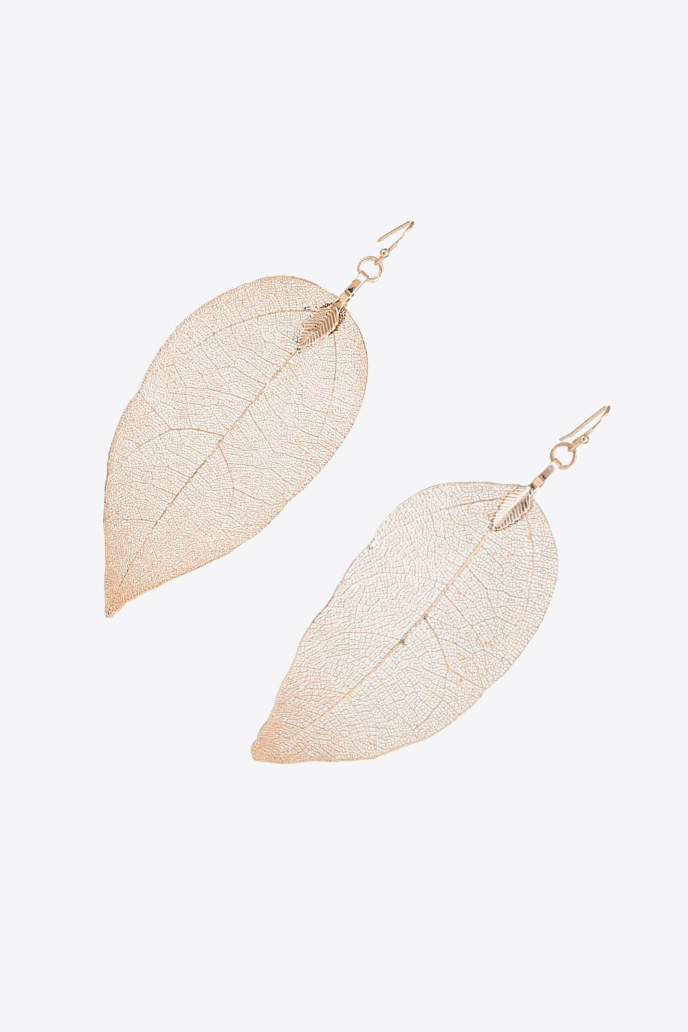 Leaf-Shaped Dangle Earrings