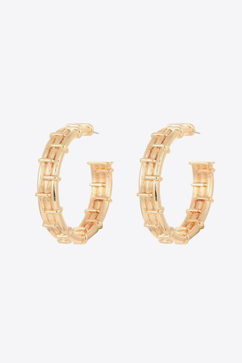 18K Gold-Plated Alloy C-Hoop Earrings