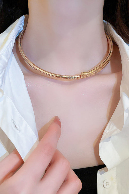 Looking At You 18K Gold Plated Chocker Necklace
