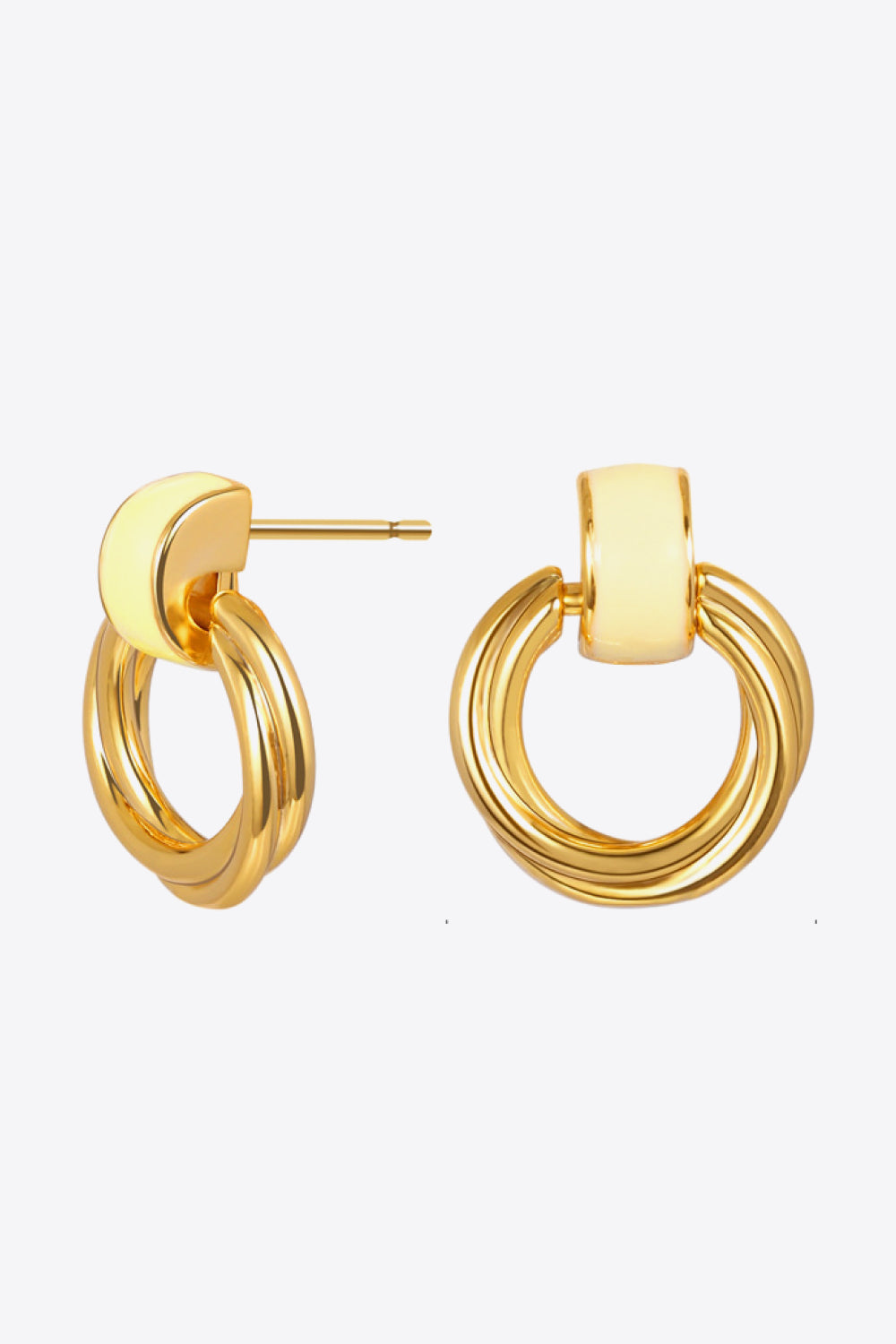 18K Gold-Plated Twisted Earrings