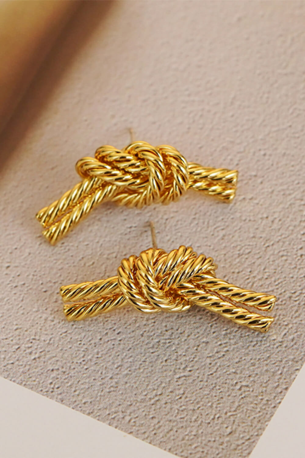 18K Gold Plated Twisted Earrings